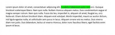 část, která se mi automaticky vybere (zvýraznilo se i slovo před)